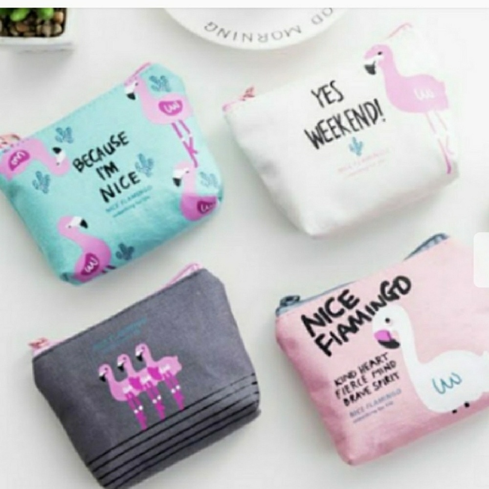 🆕🌴Canvas Flamingo Coin Purse🌴